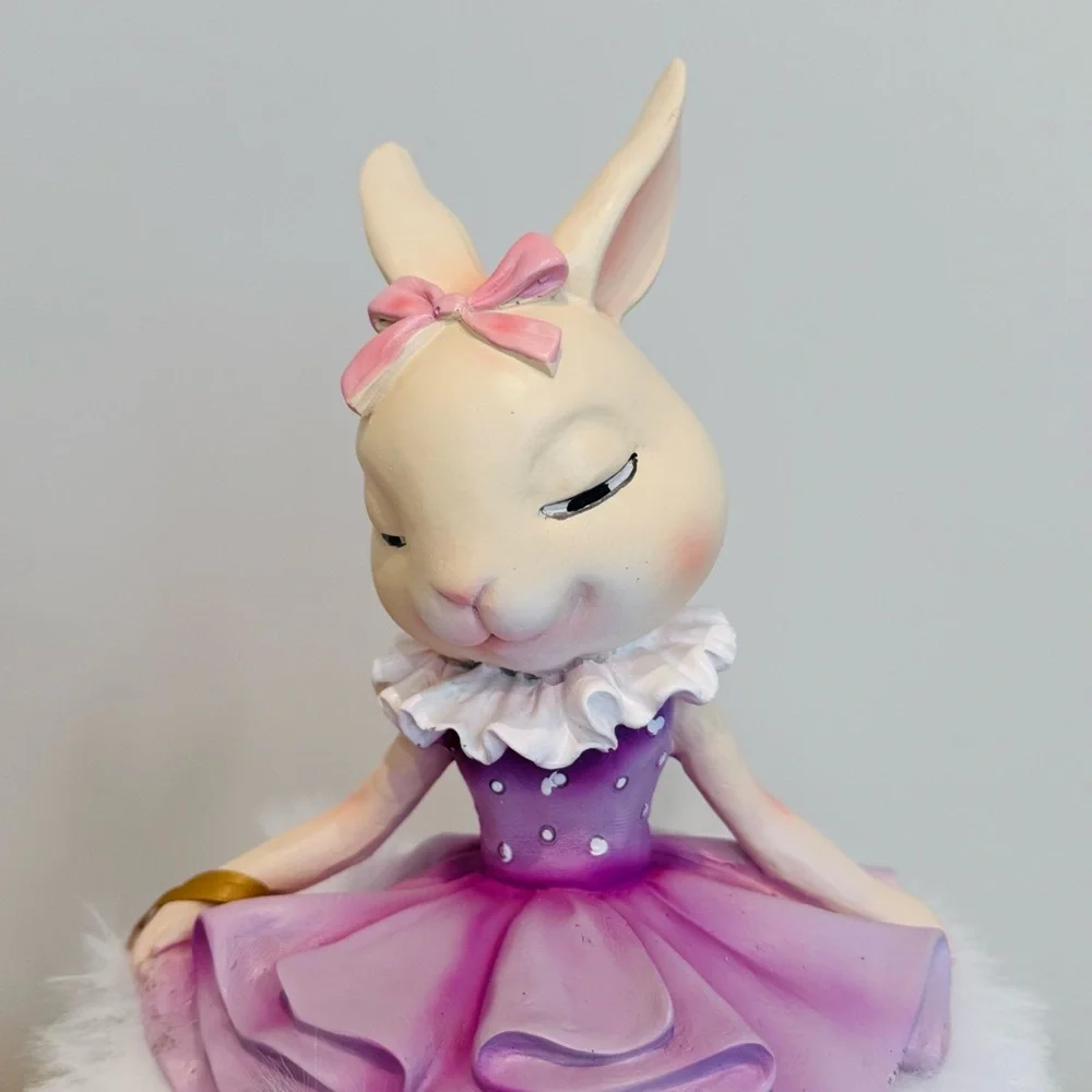 Jolie Fleur Easter Bunny Ballerina Girl In Purple Tutu NEW - Picture 4 of 8